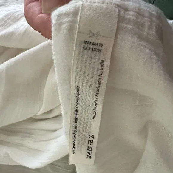 Free People White Oasis Smocked Cotton Midi Dress Boho Cottagecore - Picture 6 of 7